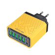 6-Ports Multifunctional Quick Charging USB Travel Charger Power Adapter, Model: Yellow EU Plug - USB Charger by PMC TechLife | Online Shopping South Africa | PMC TechLife | Buy Now Pay Later Mobicred