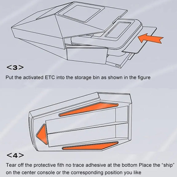 Car ETC Bracket Organizer Automotive Removable Center Console Ornament, Model: Speed Version