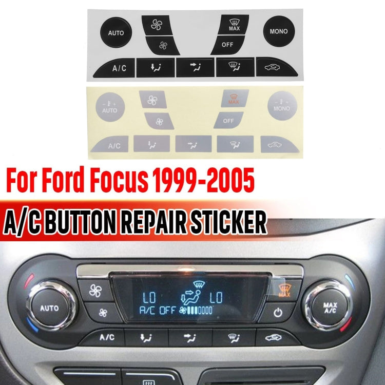 For 1999-2005 Ford Focus Air Conditioning Button Switch Repair Sticker(Silver)