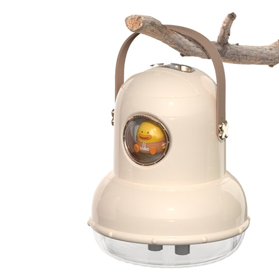 ICARER FAMILY IF-JS01 USB Charging Desktop Night Light Dual-spray Humidifier, Color: Beige (Doll)