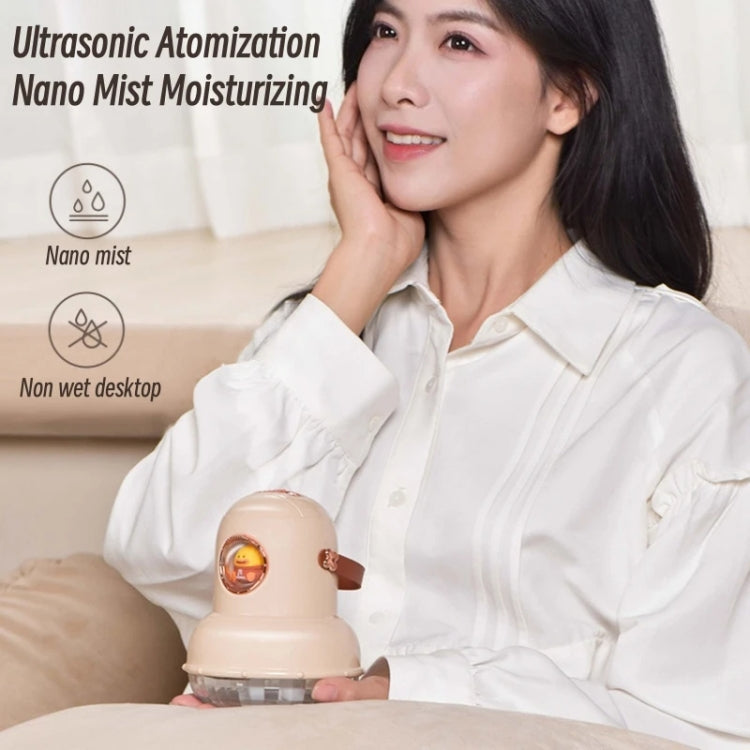 ICARER FAMILY IF-JS01 USB Charging Desktop Night Light Dual-spray Humidifier, Color: White (Doll)