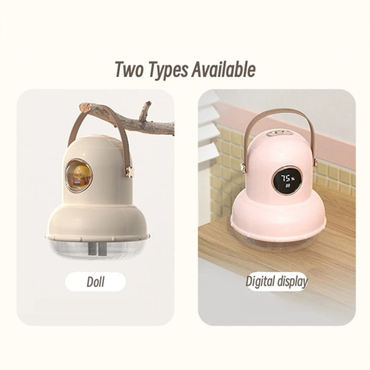 ICARER FAMILY IF-JS01 USB Charging Desktop Night Light Dual-spray Humidifier, Color: White (Doll)