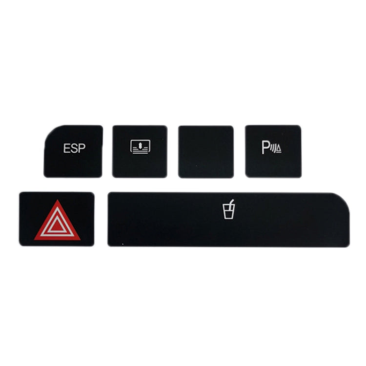 For Audi A4 Emergency/Double Flash Button Cup Holder Button Repair Sticker, Left-Hand Drive Only(Without Card Box)