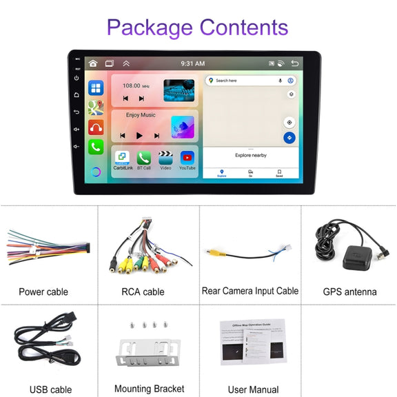 7 inch 6+128G Android Universal HD Large Screen Car Bluetooth Player Android GPS Navigation Integrated Machine(Standard)