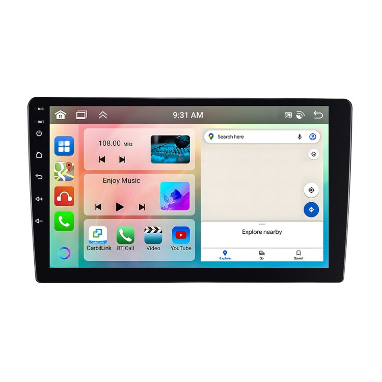 9 inch 6+128G Android Universal HD Large Screen Car Bluetooth Player Android GPS Navigation Integrated Machine(Standard)