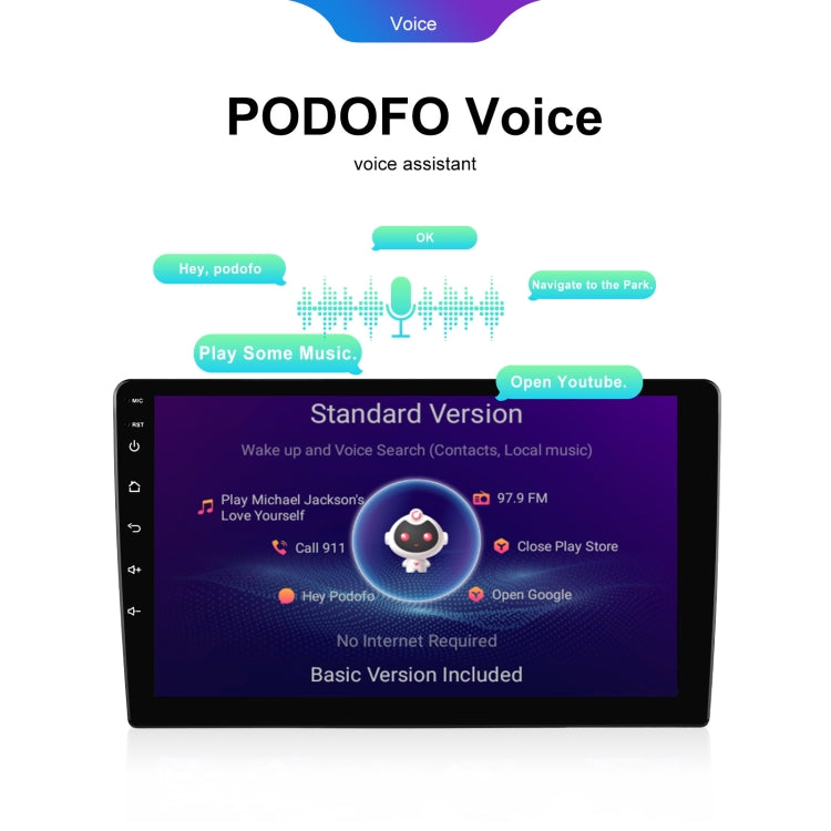 9 inch 6+128G Android Universal HD Large Screen Car Bluetooth Player Android GPS Navigation Integrated Machine(Standard+AHD Camera)