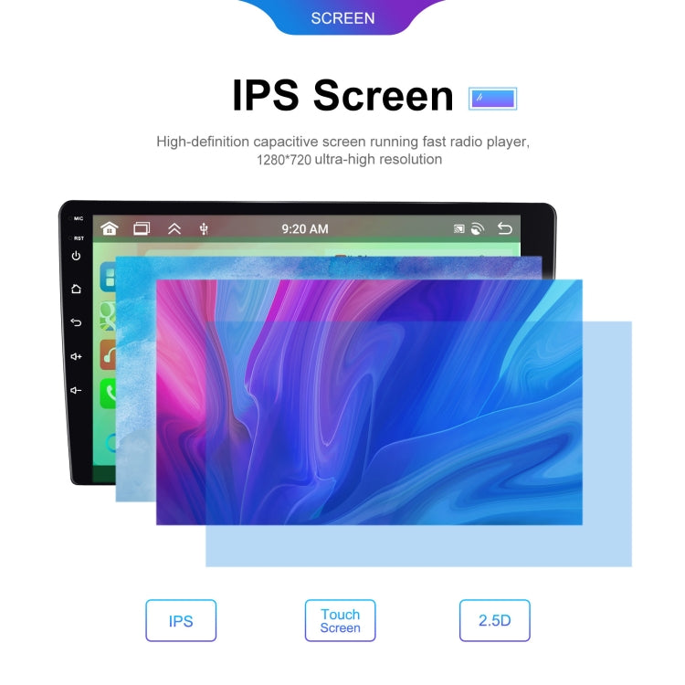 9 inch 6+128G Android Universal HD Large Screen Car Bluetooth Player Android GPS Navigation Integrated Machine(Standard+AHD Camera)