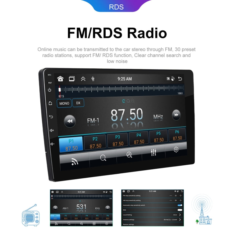 9 inch 6+128G Android Universal HD Large Screen Car Bluetooth Player Android GPS Navigation Integrated Machine(Standard+AHD Camera)