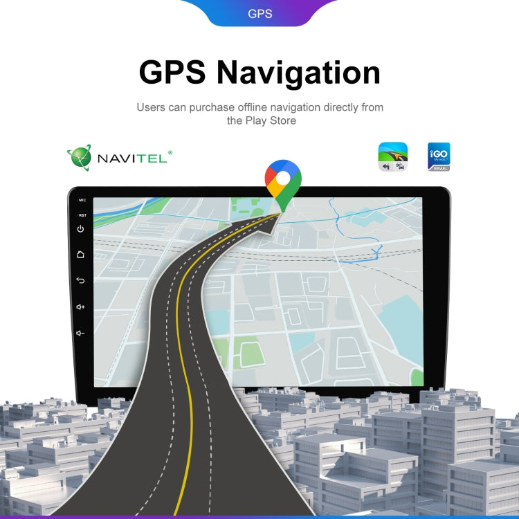 9 inch 6+128G Android Universal HD Large Screen Car Bluetooth Player Android GPS Navigation Integrated Machine(Standard)