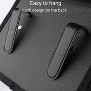 Car Folding Trash Can Multifunctional Seatback Hanging Storage Box(Black)