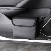 Car Folding Trash Can Multifunctional Seatback Hanging Storage Box(Black)