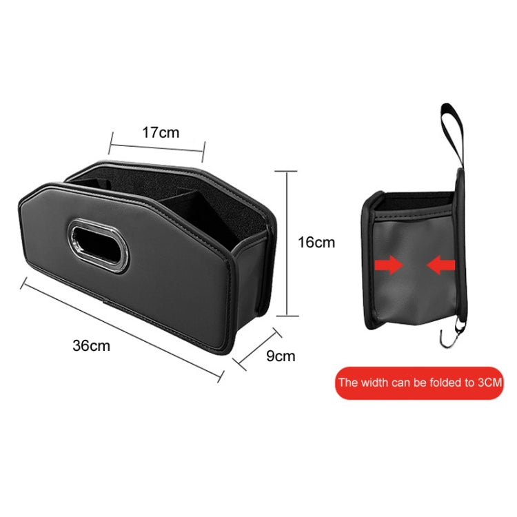 Auto Seatback Organizer Tissue Bag Car Rear Drainage Cup Holder(Gray)