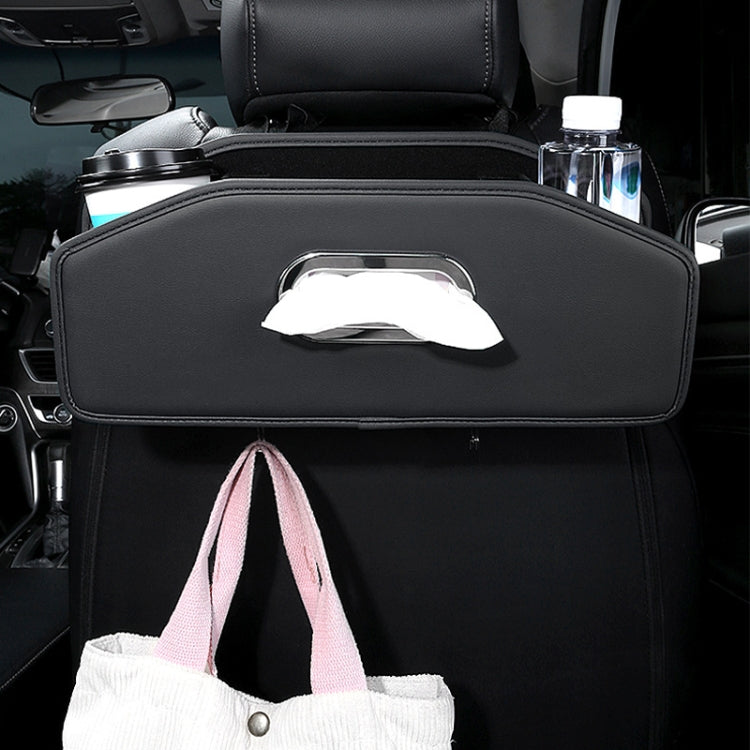 Auto Seatback Organizer Tissue Bag Car Rear Drainage Cup Holder(Gray)