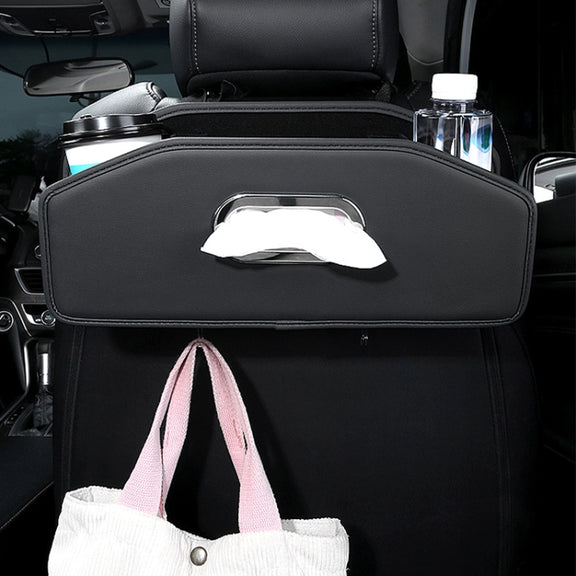 Auto Seatback Organizer Tissue Bag Car Rear Drainage Cup Holder(Gray)