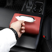 Auto Armrest Tissue Box Car Seat Back Hanging Napkin Pack Cover(Gray)
