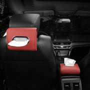 Auto Armrest Tissue Box Car Seat Back Hanging Napkin Pack Cover(Gray)
