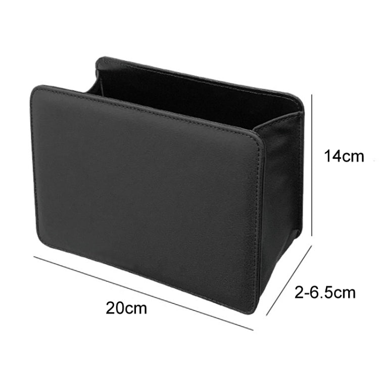 Car Folding Trash Can Multifunctional Seatback Hanging Storage Box(Beige)