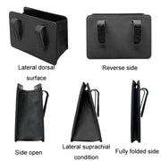 Car Folding Trash Can Multifunctional Seatback Hanging Storage Box(Wine Red)