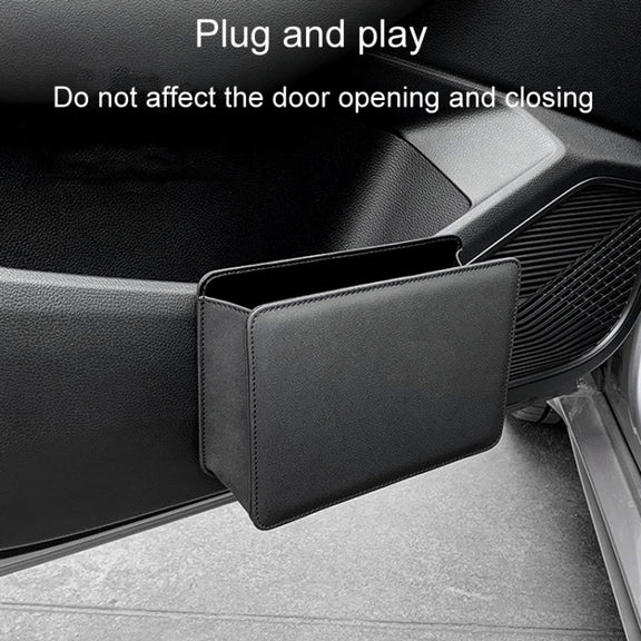 Car Folding Trash Can Multifunctional Seatback Hanging Storage Box(Wine Red)