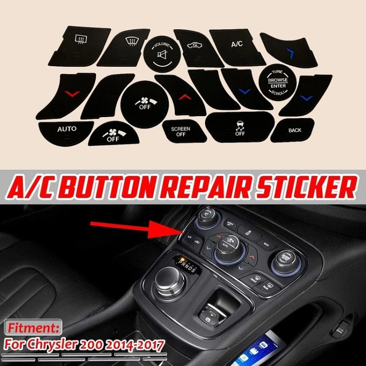 For Chrysler 200 2014-2017 Air Conditioning Button Repair Sticker