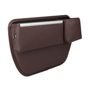 Automotive Seat Clamp Seam Organizer Car Decoration Storage Bag Water Cup Model, Style: Passenger Mocha Brown