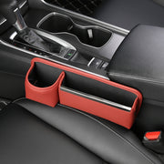 Automotive Seat Clamp Seam Organizer Car Decoration Storage Bag Water Cup Model, Style: Main Driver Red