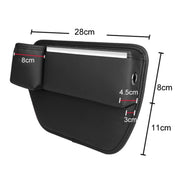 Automotive Seat Clamp Seam Organizer Car Decoration Storage Bag Water Cup Model, Style: Passenger Red