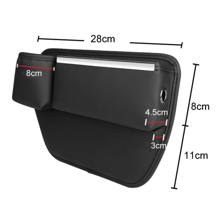 Automotive Seat Clamp Seam Organizer Car Decoration Storage Bag Water Cup Model, Style: Main Driver Saddle Brown