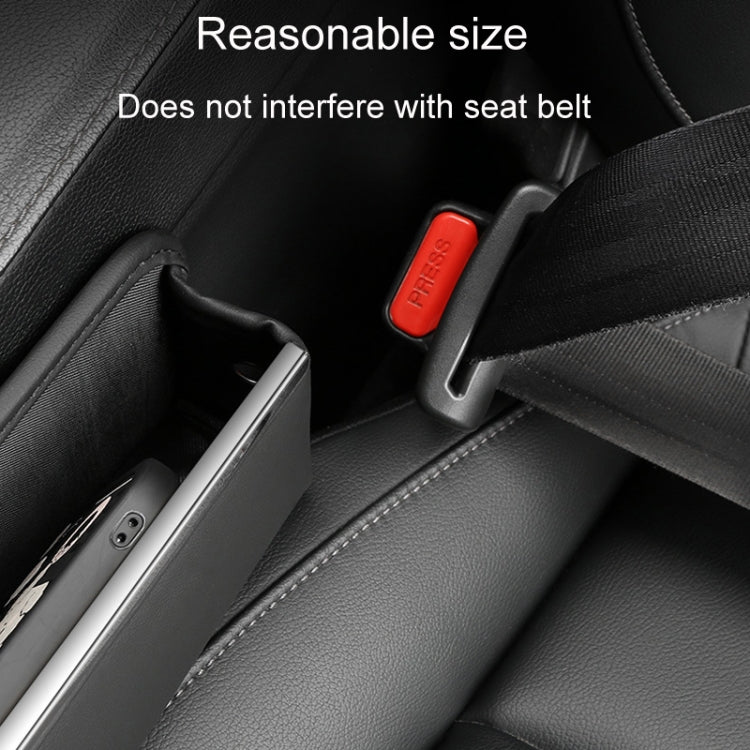 Automotive Seat Clamp Seam Organizer Car Decoration Storage Bag Water Cup Model, Style: Main Driver Saddle Brown