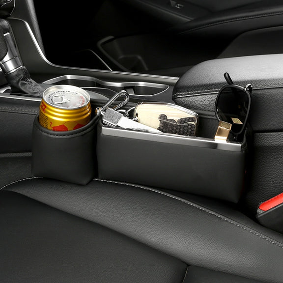 Automotive Seat Clamp Seam Organizer Car Decoration Storage Bag Water Cup Model, Style: Passenger Red