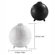D612 USB Plug-in Colorful Gradient Atmosphere Light Flame Crack Aromatherapy Humidifier(Black)