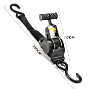 Auto Retract Tensioner Automobile And Motorcycle Cargo Fixing Straps(White)