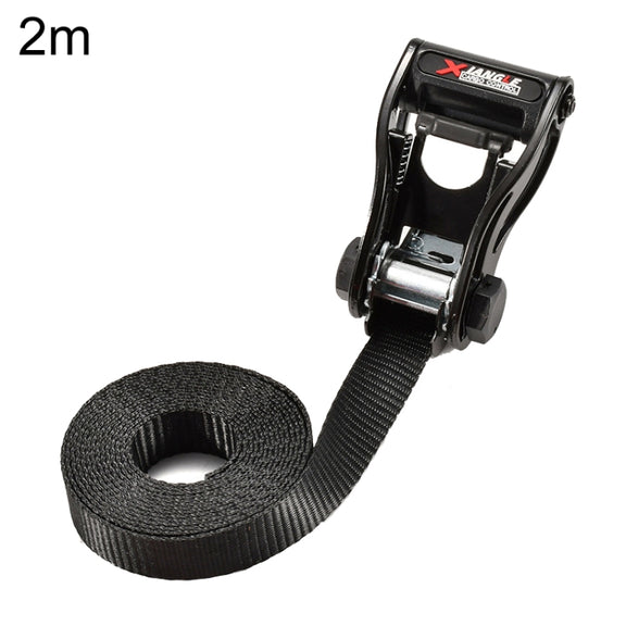 Motorcycle Ratchet Tensioner Cargo Bundling And Luggage Fixing Straps, Length: 2m