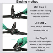 Motorcycle Ratchet Tensioner Cargo Bundling And Luggage Fixing Straps, Length: 5m