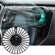 F11 Car USB Colorful Gradient Light Cooling Fan Automotive Interior, Color: Black