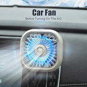 F11 Car USB Colorful Gradient Light Cooling Fan Automotive Interior, Color: Black