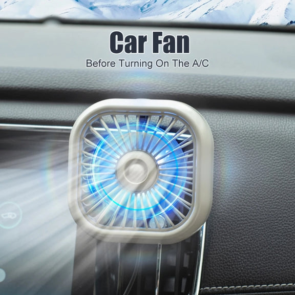 F11 Car USB Colorful Gradient Light Cooling Fan Automotive Interior, Color: Black