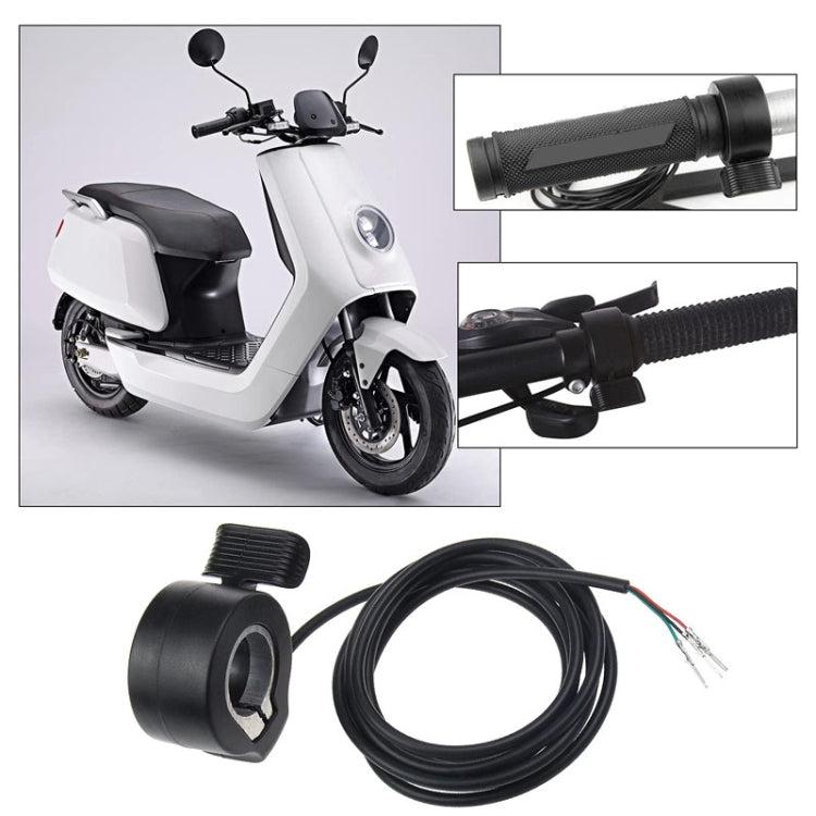 Universal Electrical Scooter Throttle Thumb Accelerator Hall Sensor Acceleration Thumb Dial(Black)