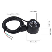 Universal Electrical Scooter Throttle Thumb Accelerator Hall Sensor Acceleration Thumb Dial(Black)