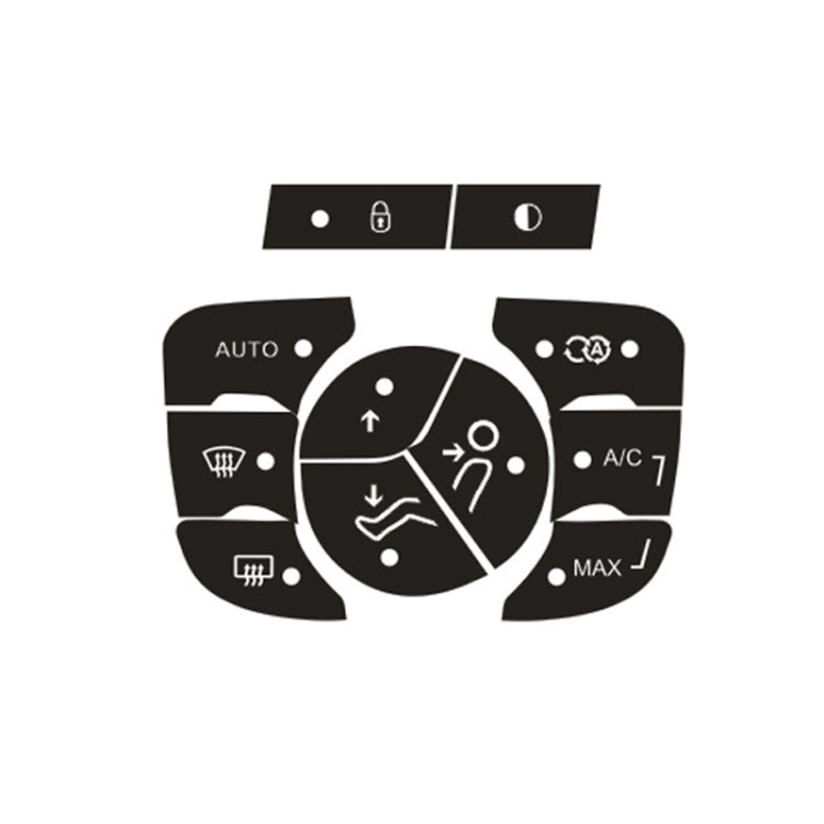 For Citroen C4L 2014-2018 Air Conditioning Door Lock Button Repair Sticker(Automatic AC)