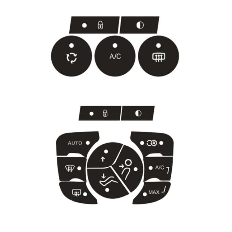 For Citroen C4L 2014-2018 Air Conditioning Door Lock Button Repair Sticker(Manual AC)