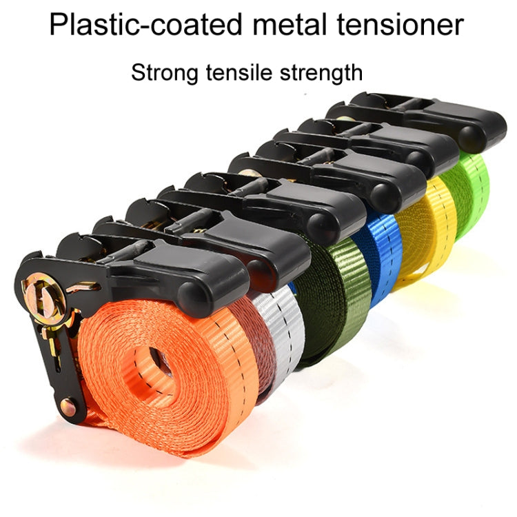 Motorcycle Ratchet Tensioner Cargo Bundling And Luggage Fixing Straps, Specification: Black 1m
