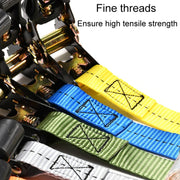 Motorcycle Ratchet Tensioner Cargo Bundling And Luggage Fixing Straps, Specification: Black 3m