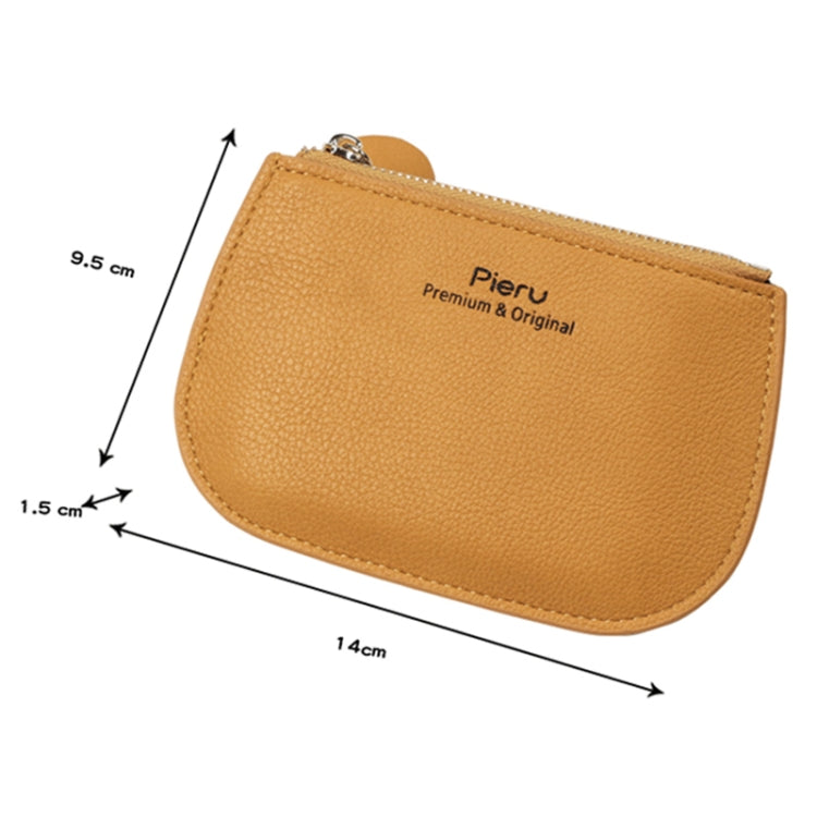Leisure Ultra-thin Ladies Coin Purse Zippered Mini Wallet(Yellow)