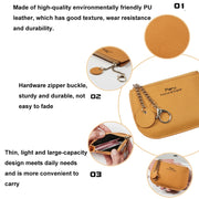 Leisure Ultra-thin Ladies Coin Purse Zippered Mini Wallet(Yellow)