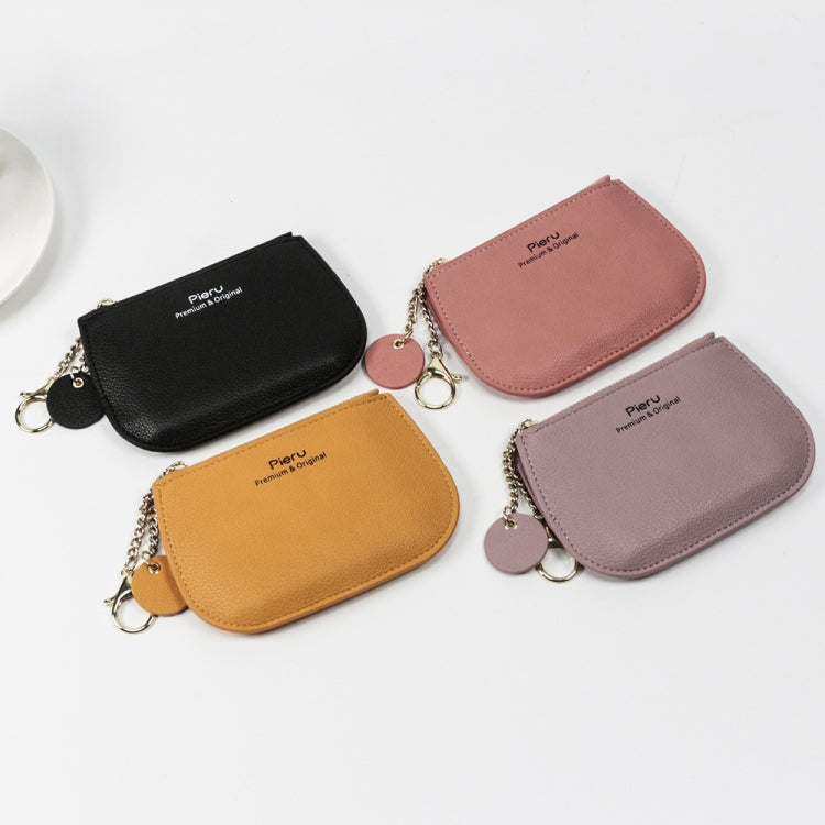 Leisure Ultra-thin Ladies Coin Purse Zippered Mini Wallet(Yellow)