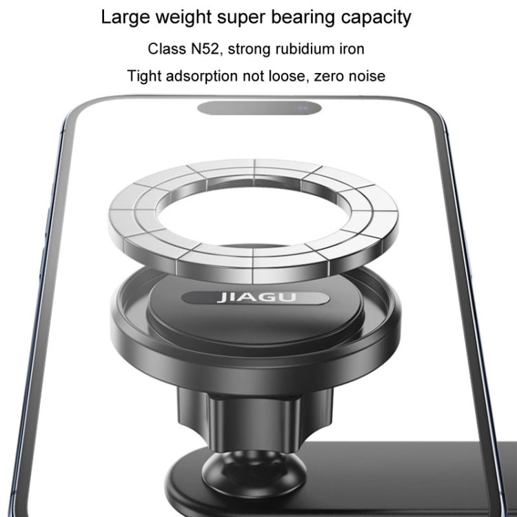 JIAGU Car Suction Cup Type Magsafe Mobile Phone Bracket Telescopic Instrument Panel Car Navigation Rack(Black)