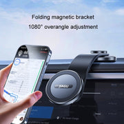 JIAGU Car Suction Cup Type Magsafe Mobile Phone Bracket Telescopic Instrument Panel Car Navigation Rack(Black)