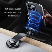JIAGU Car Suction Cup Type Magsafe Mobile Phone Bracket Telescopic Instrument Panel Car Navigation Rack(Black)