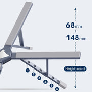 XY-1 5-In-1 Laptop Docking Station Stand Increased Folding Heat Dissipation HUB Bracket(Gray)